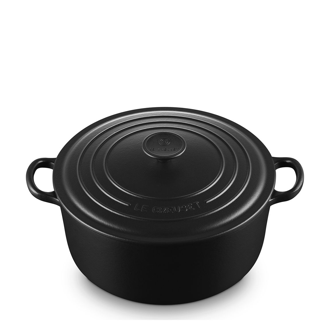 Satin Black Classic Cast Iron Round Casserole, 26cm main product photo