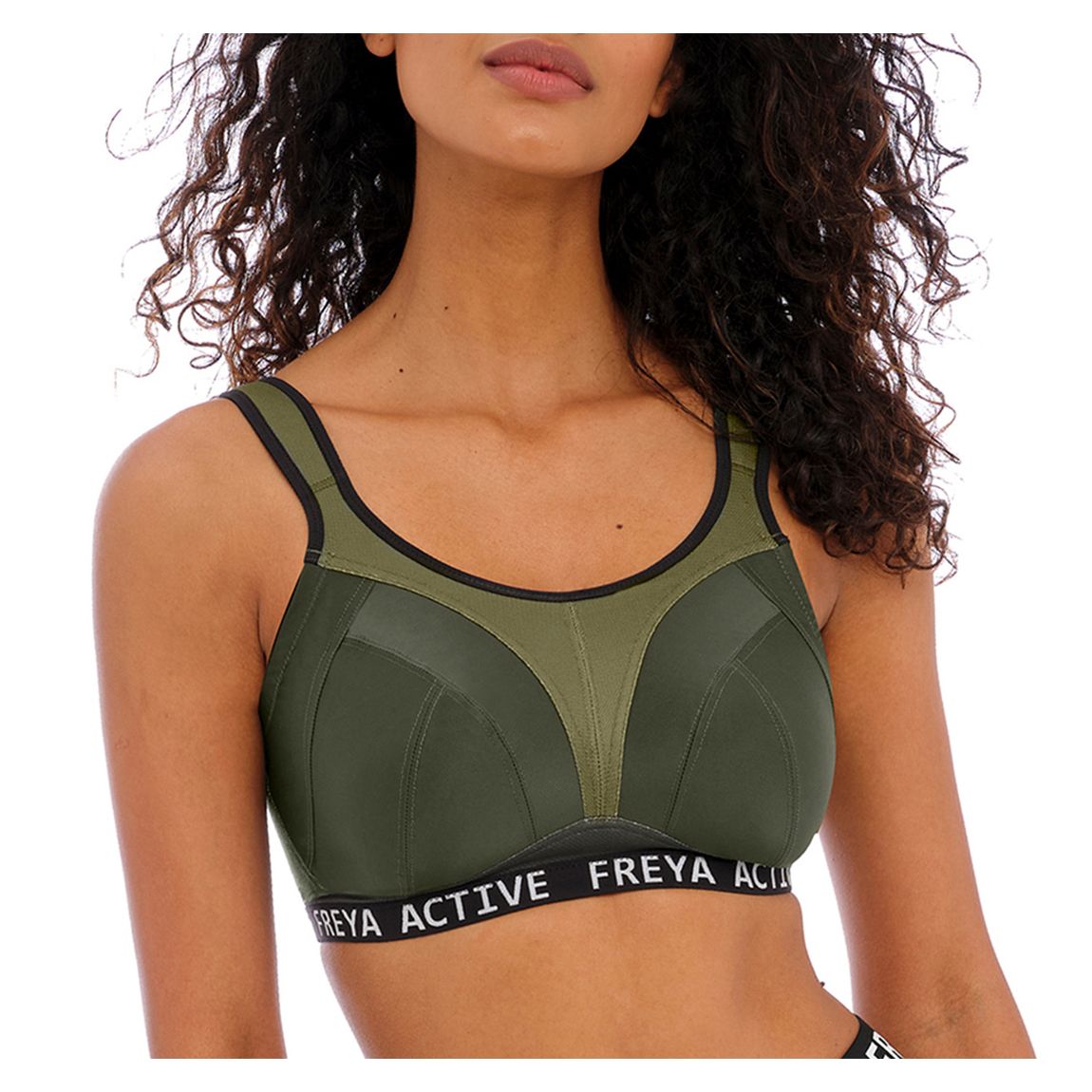 Khaki Dynamic Non Wired Sports Bra main product photo