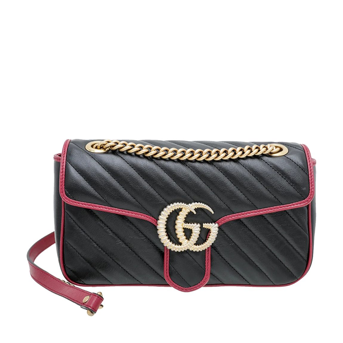 Black/RedGucci Marmont Shoulder Bag main product photo