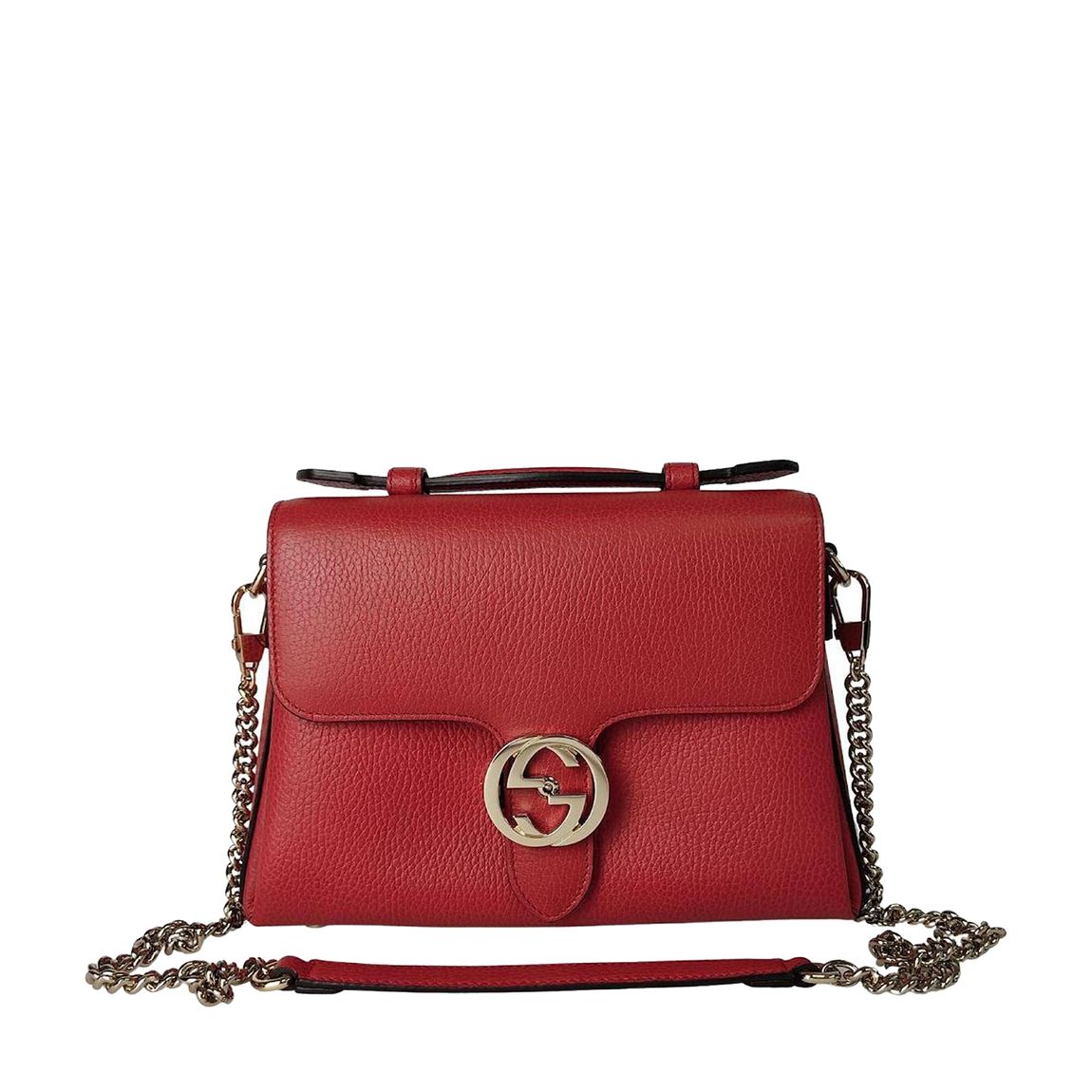 Red Gucci Interlocking Leather Handbag main product photo