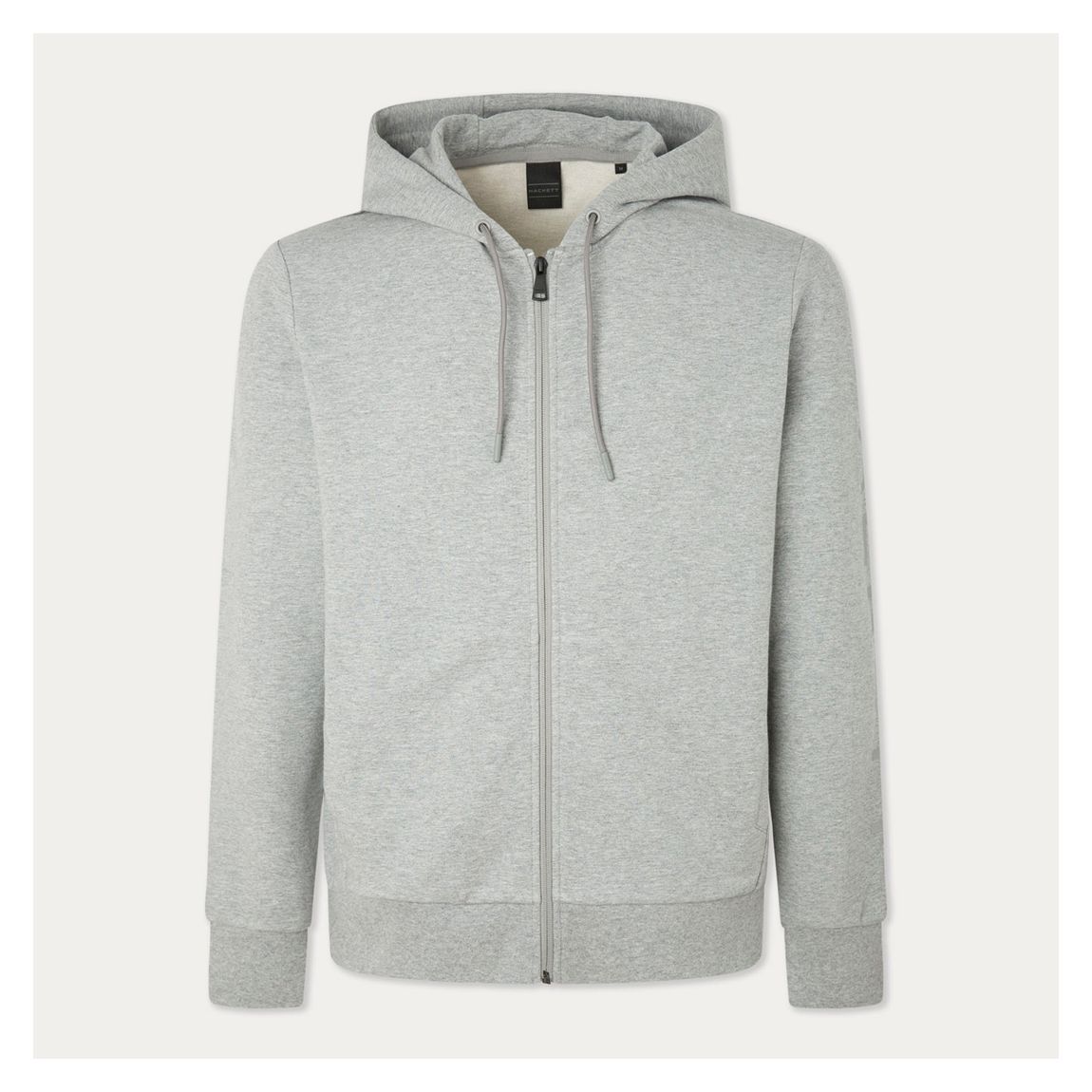 Grey Essential Cotton Blend Zip Hoodie main product photo