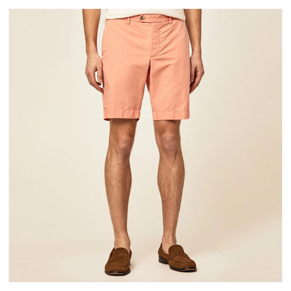 Coral Linen Blend Shorts main product photo