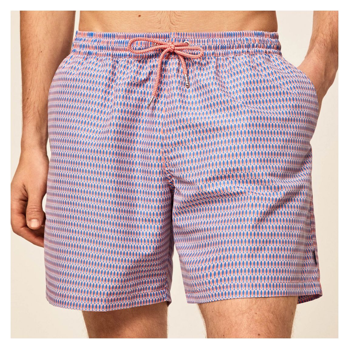 Multi Fish Print Swim Shorts main product photo