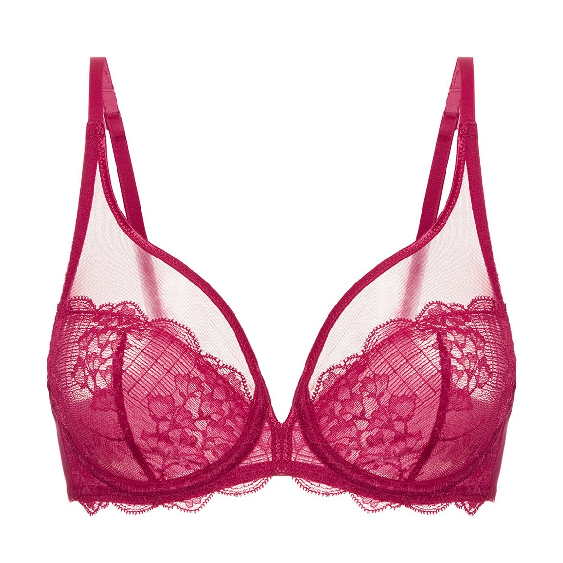 Red Reve Full Cup Plunge Bra main product photo