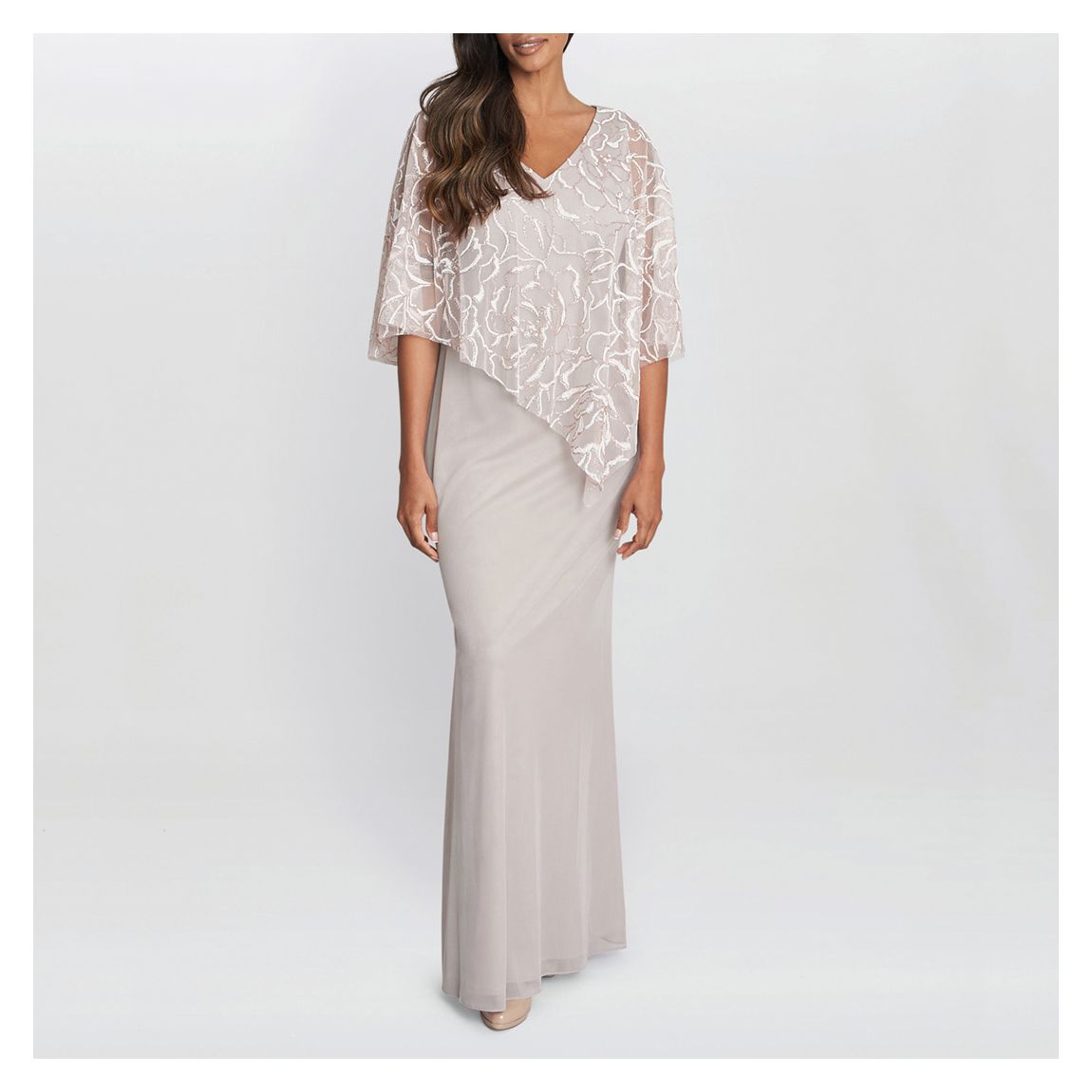 Pink Sephora Asymmetric Capelet Dress main product photo