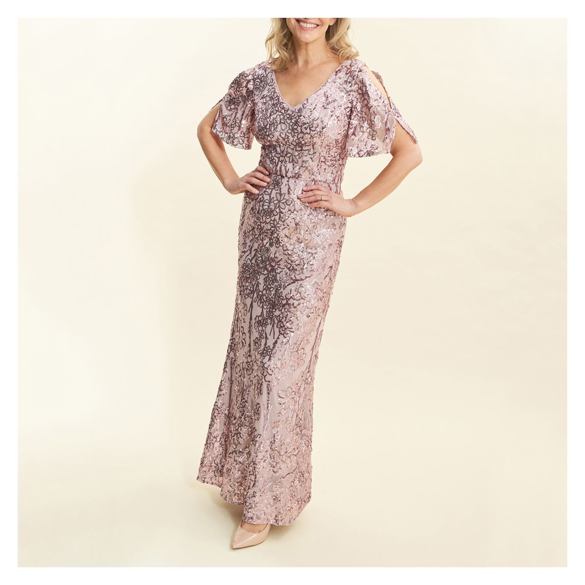 Blush Jeselle Sequin Gown main product photo