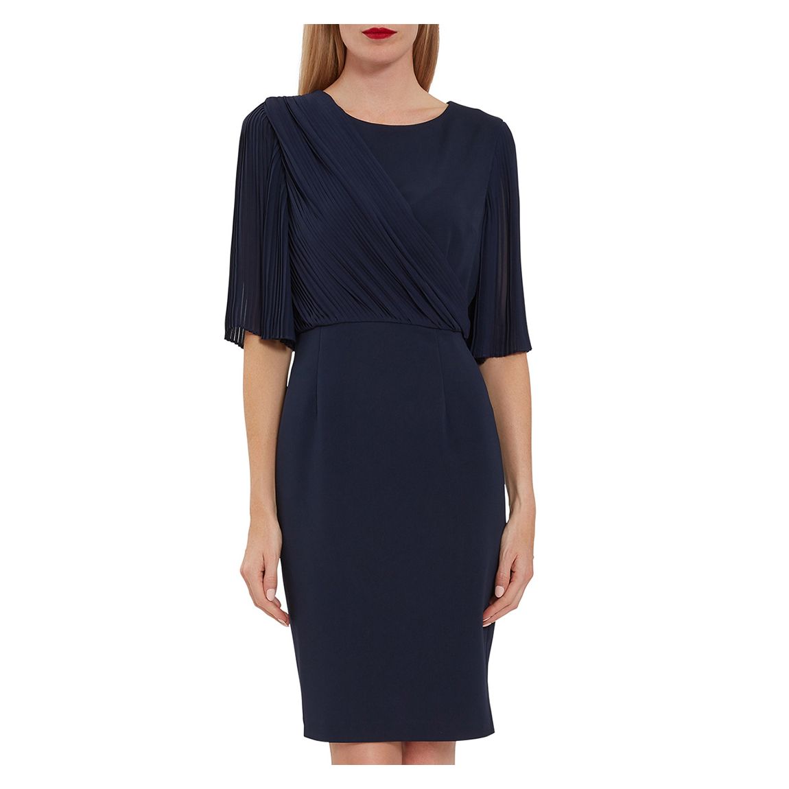 Navy Wilhelmina Crepe Dress main product photo