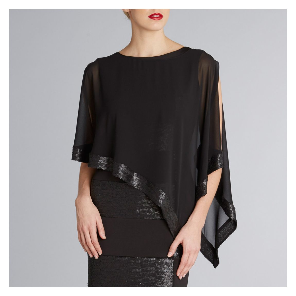 Chiffon Cape with Sequin Edge main product photo