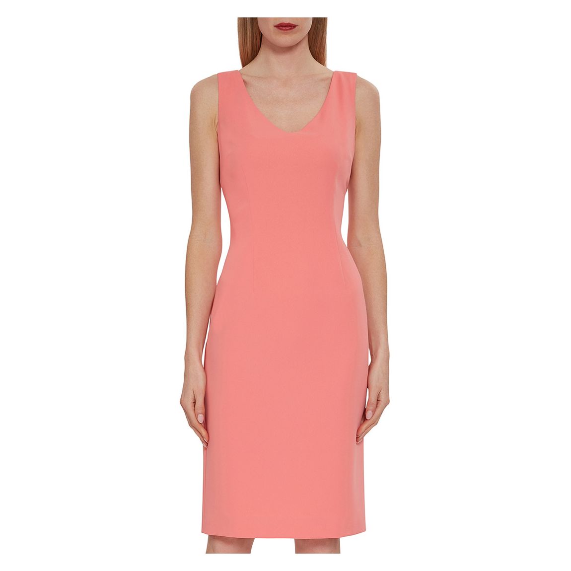 Coral Merna Crepe Shift Dress main product photo