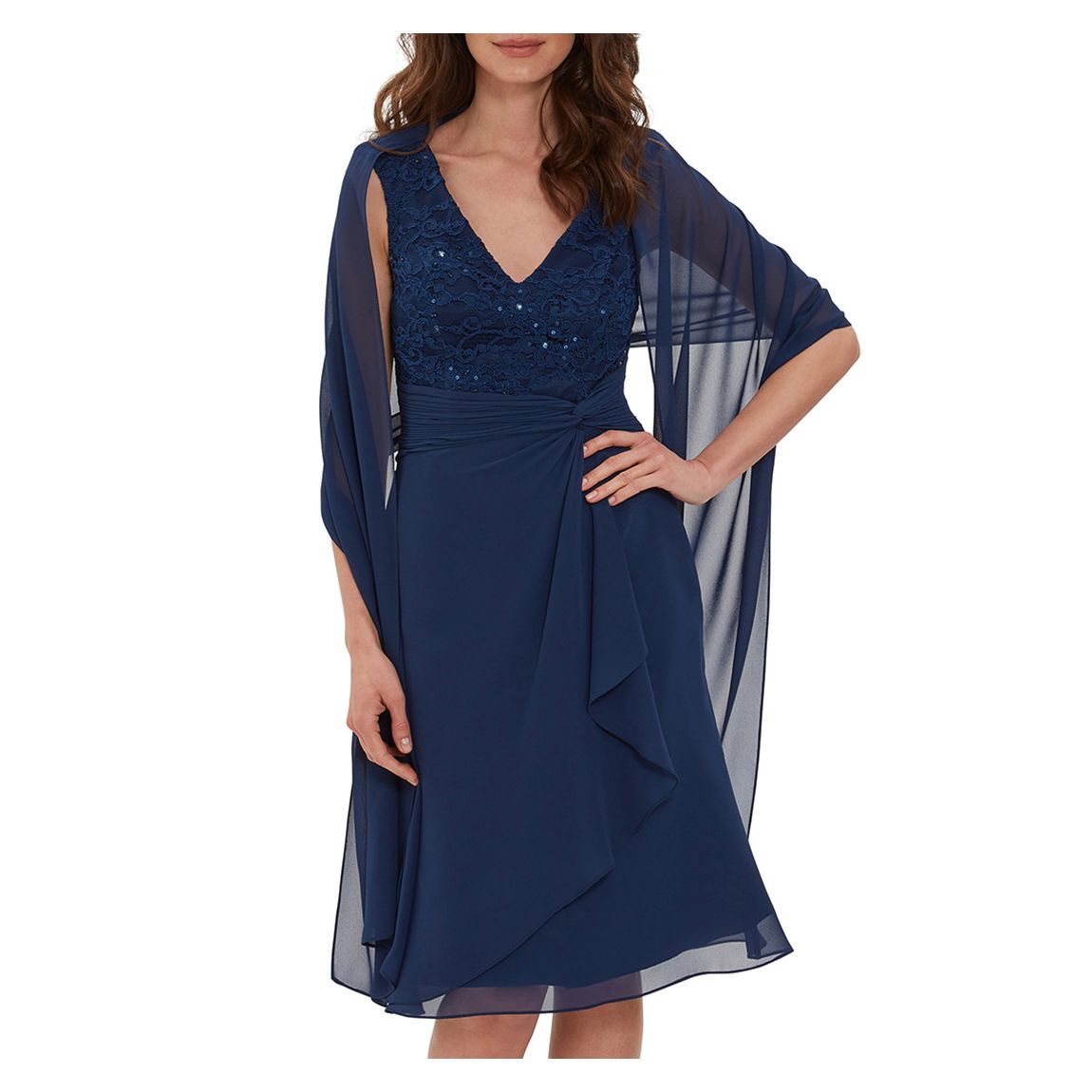 Navy Farrah Chiffon Dress main product photo