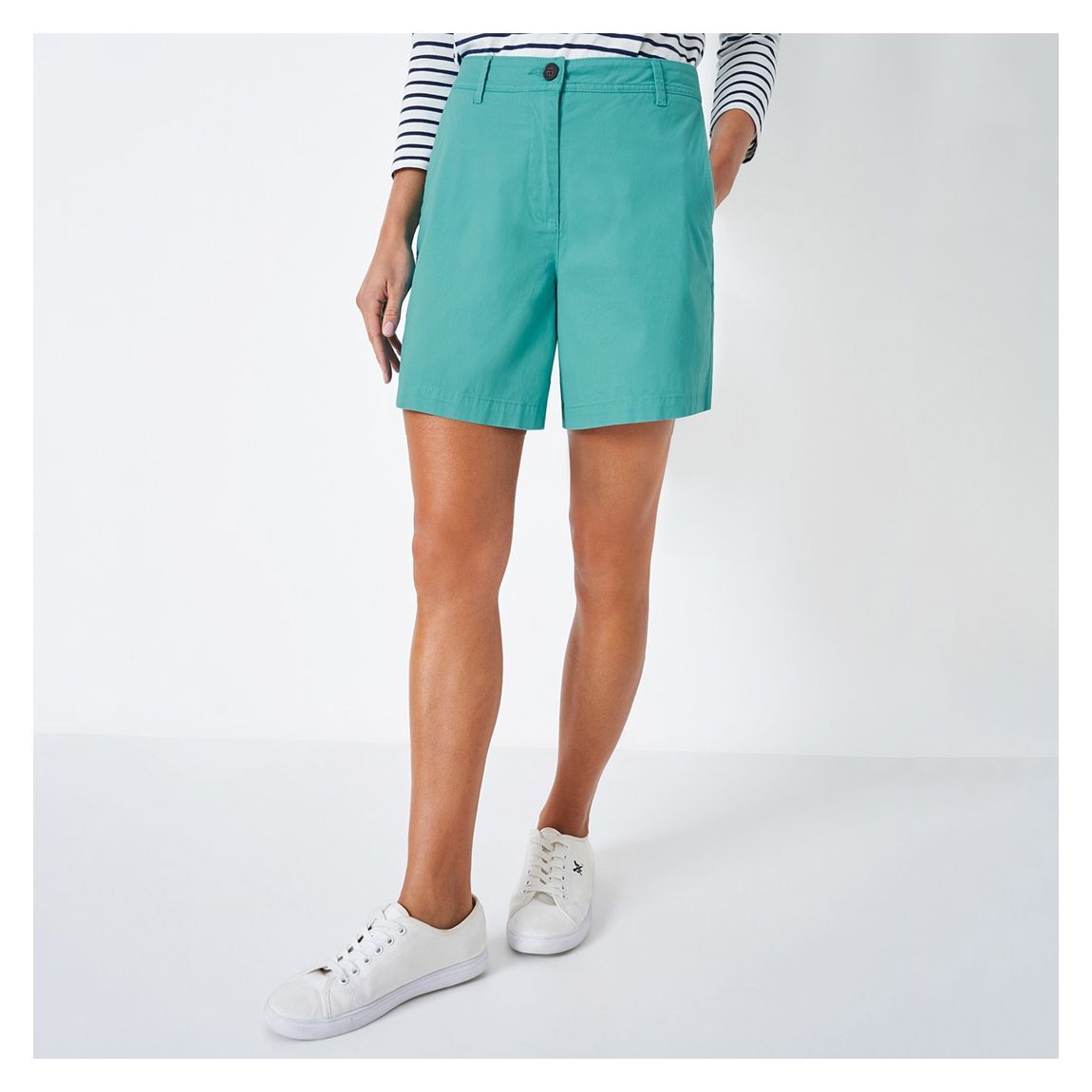 Green Linen Shorts main product photo