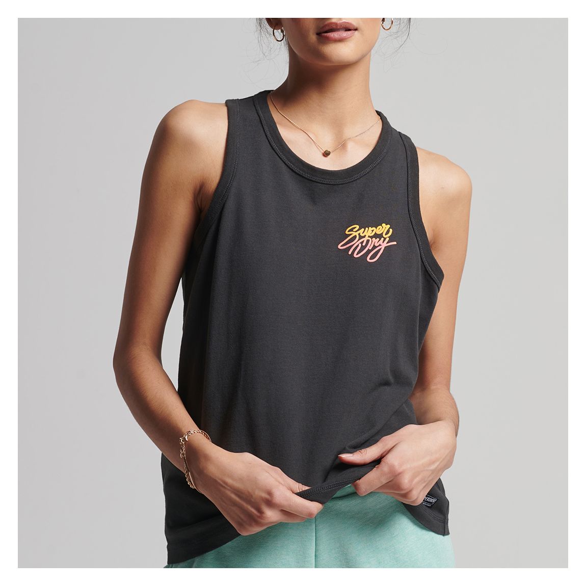 Black Vintage Cali Tank Top main product photo