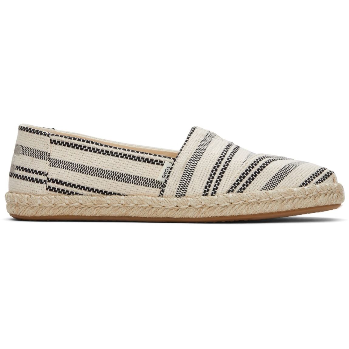 White Striped Alpargata Espadrilles main product photo