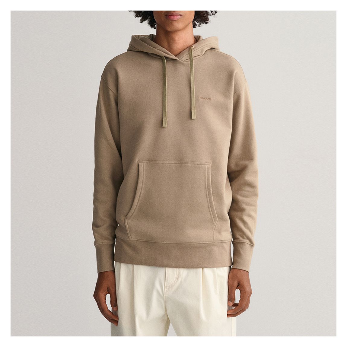Taupe Icon Cotton Hoodie main product photo