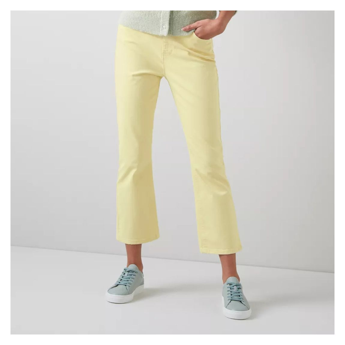 Yellow Lydia Straight Stretch Jeans main product photo