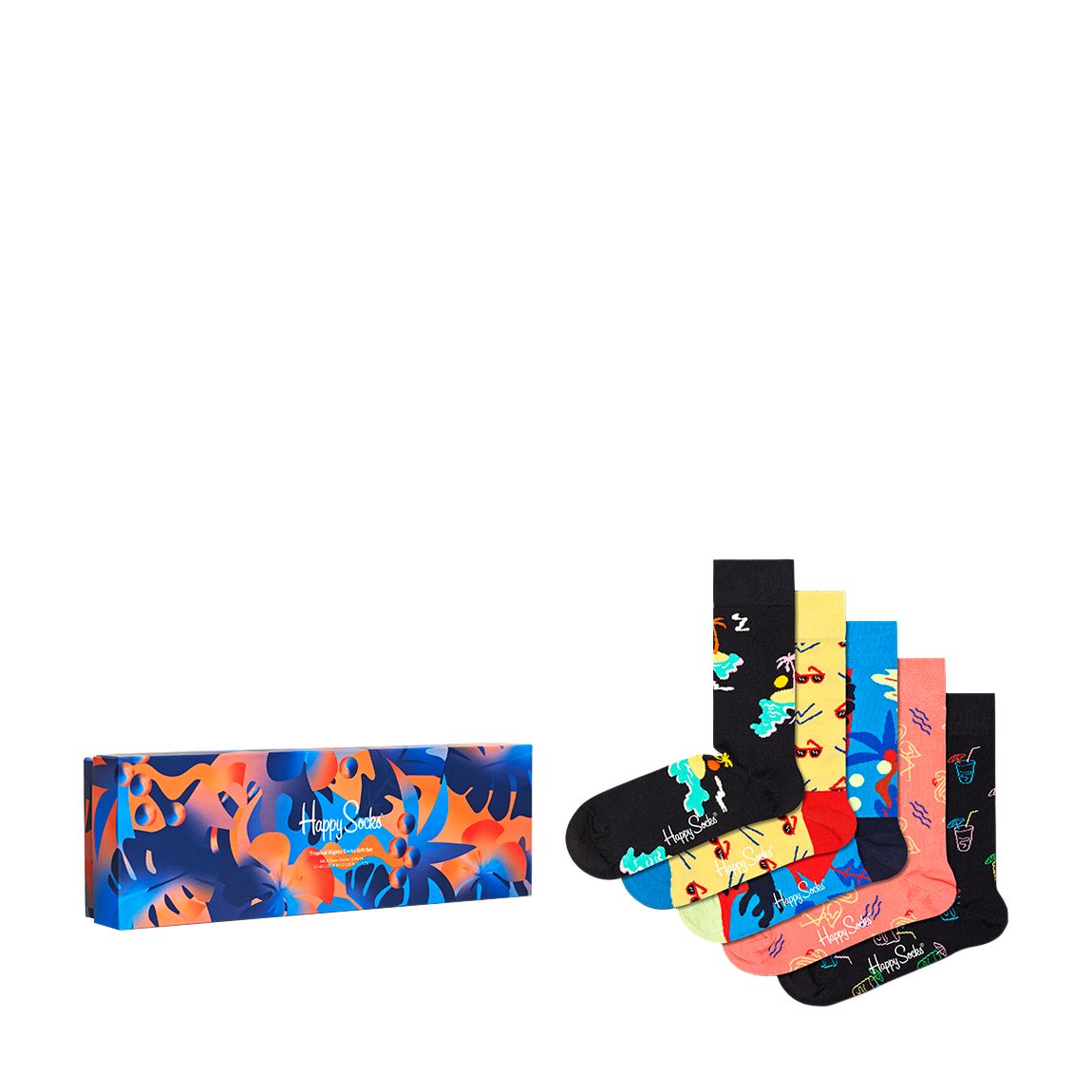 Multi Tropical Night 5 pack Socks Gift Set main product photo