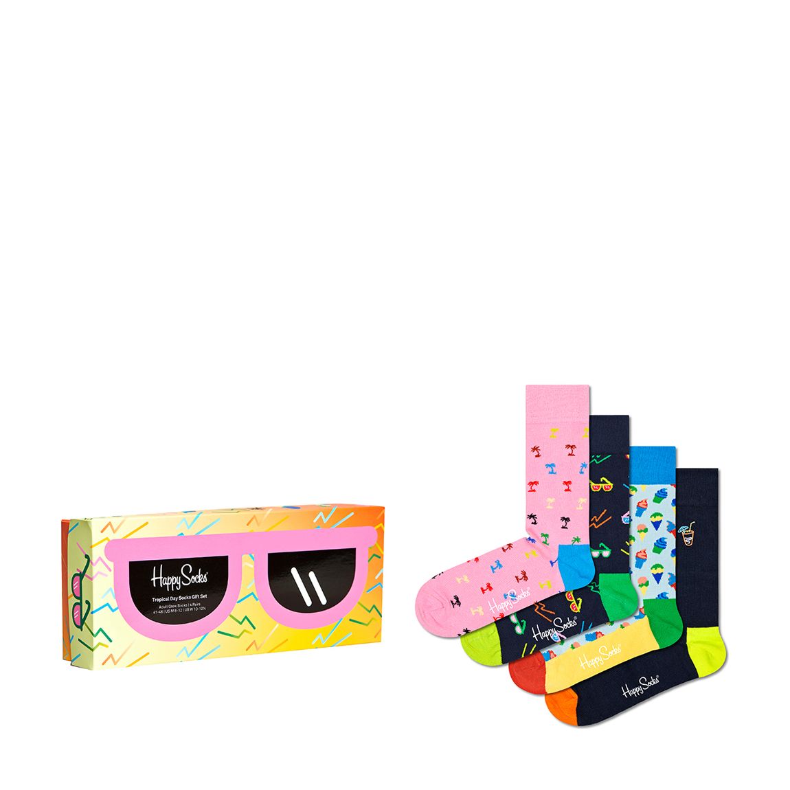 Multi Tropical Day 4 Pack Socks Gift Set main product photo
