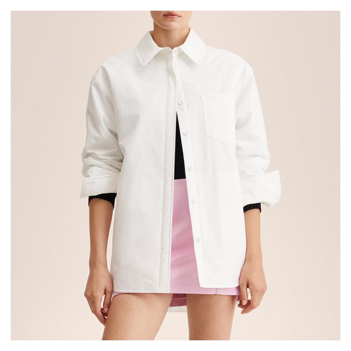 White Cotton Quilted Jacket main product photo