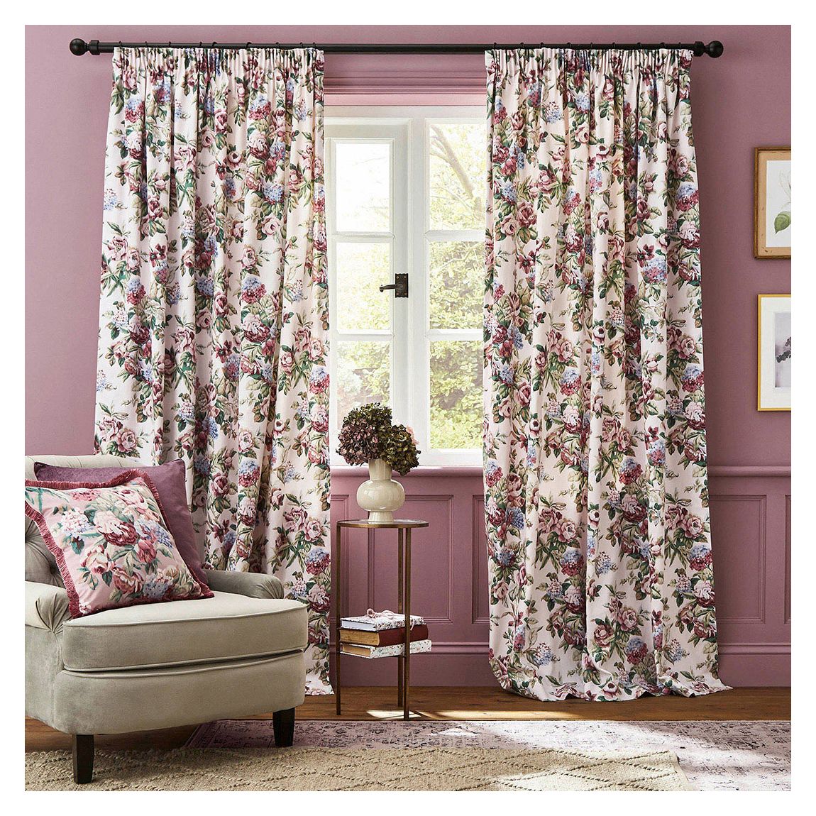 Pembrey 223x183cm Header tape Ready Made Curtains, Hazelnut main product photo