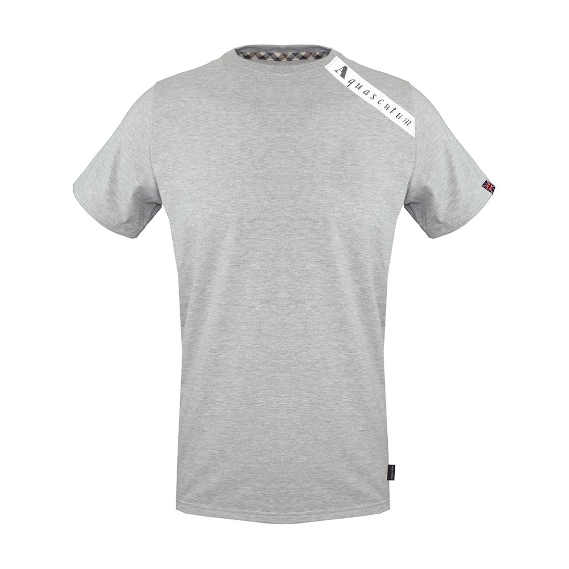 Grey Shoulder Strip Cotton T-Shirt main product photo