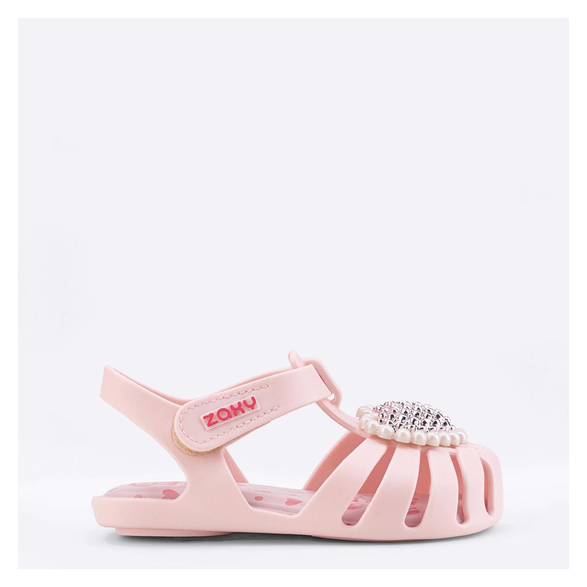 Baby Pink Charmed Heart Sandals main product photo