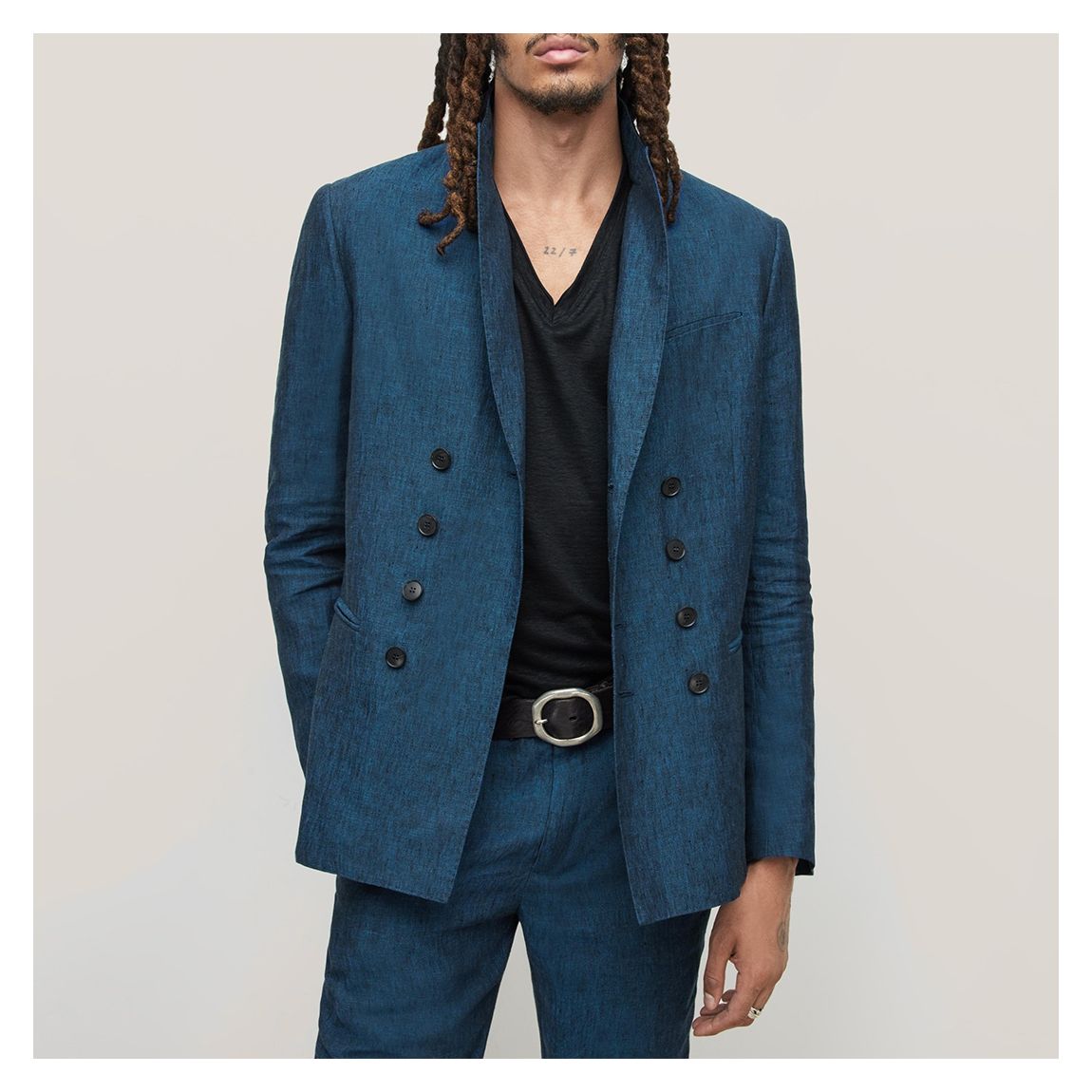 Blue Double Breasted Jacket main product photo