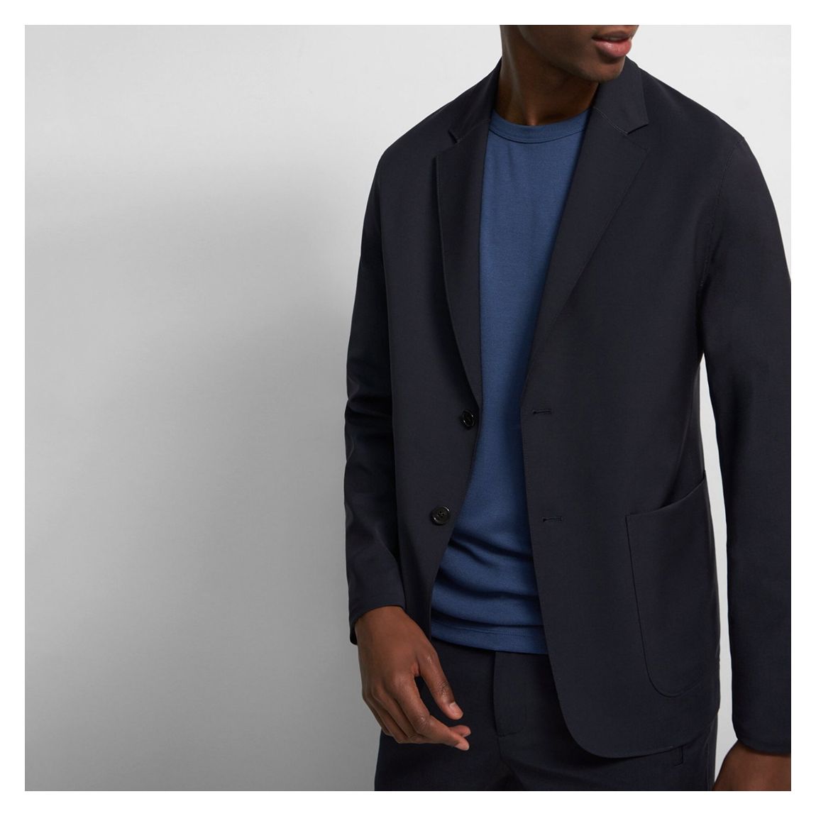 Navy Clyfford Wool Blazer main product photo