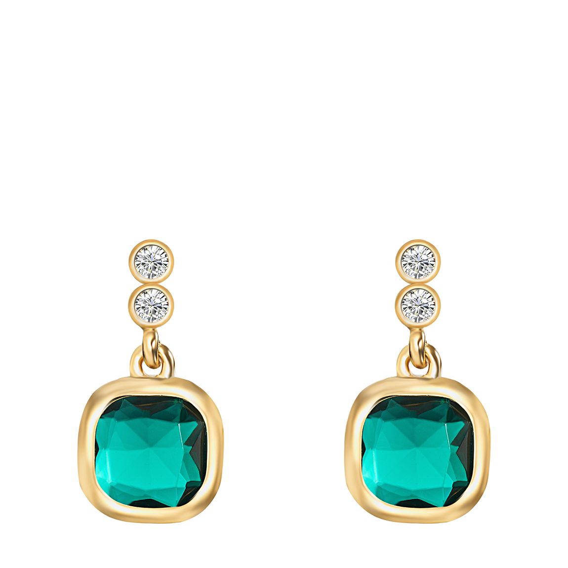 Yellow Gold Embellished Drop Earrings main product photo