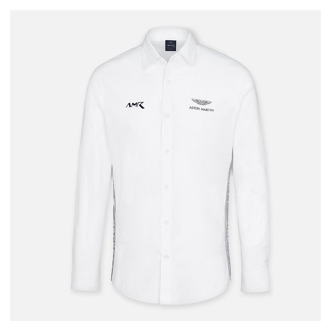 White AMR Long Sleeve Cotton Shirt main product photo