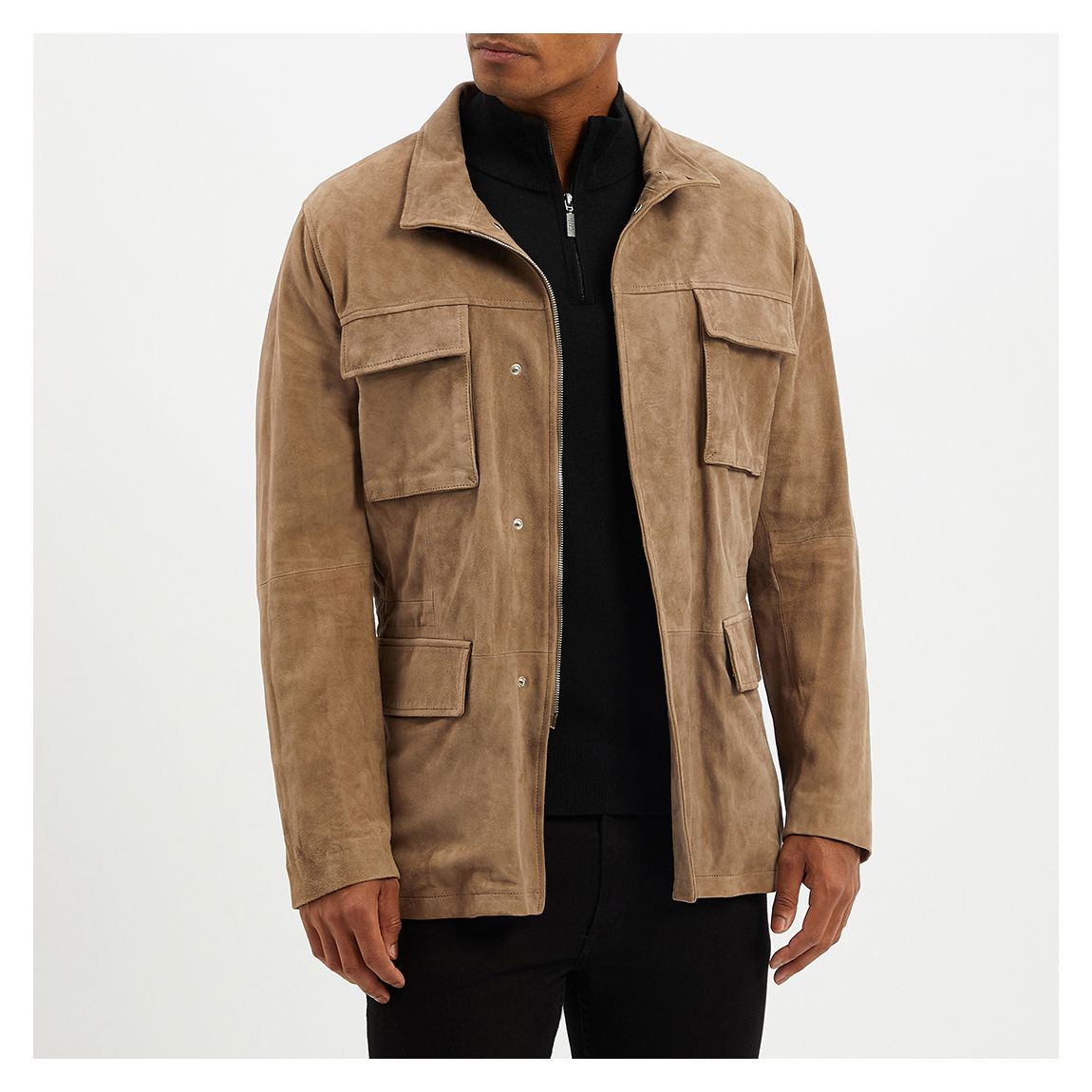 Taupe Suede 4 Pocket Jacket main product photo
