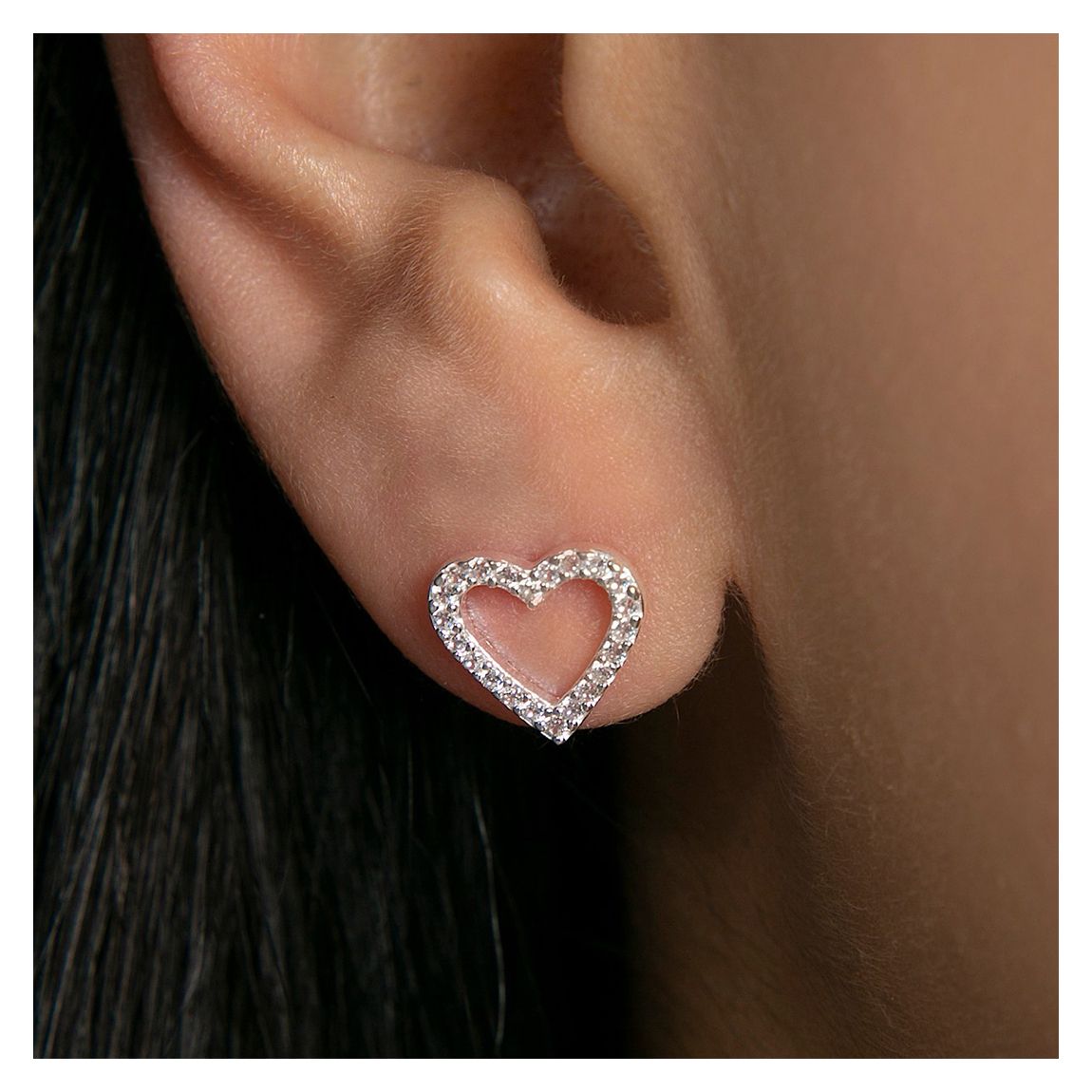 Silver Heart Earrings main product photo