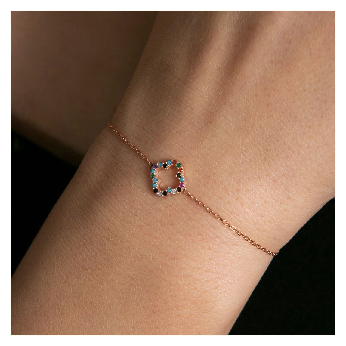 Rose Gold & Multicolour Bracelet main product photo