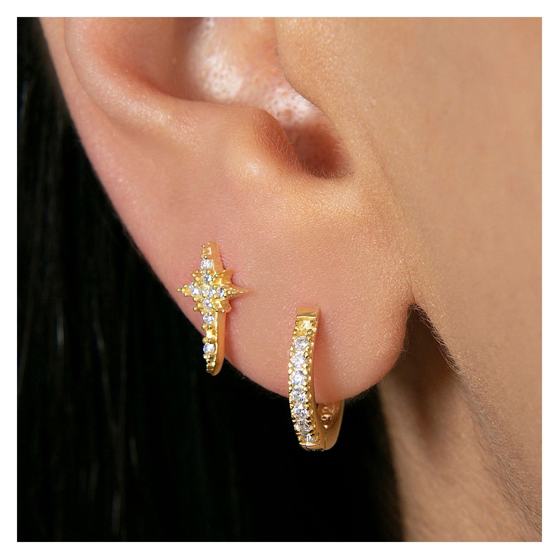 Silver/Gold Earrings main product photo