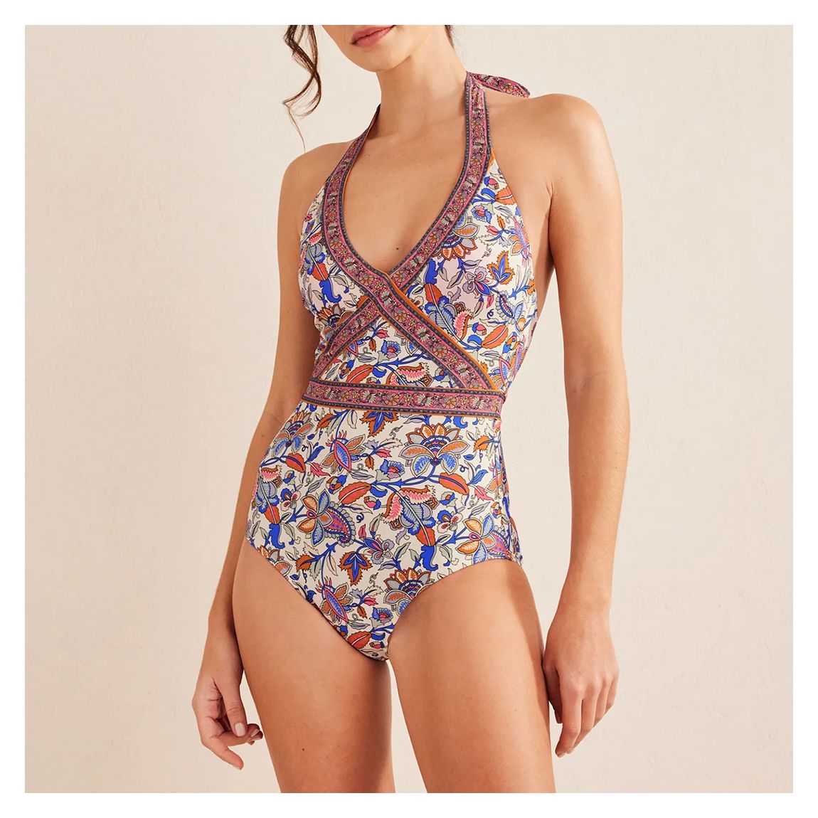 Ivory Kefalonia Halterneck Swimsuit main product photo