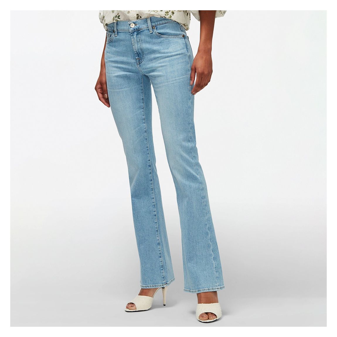 Light Blue Bootcut Stretch Jeans main product photo