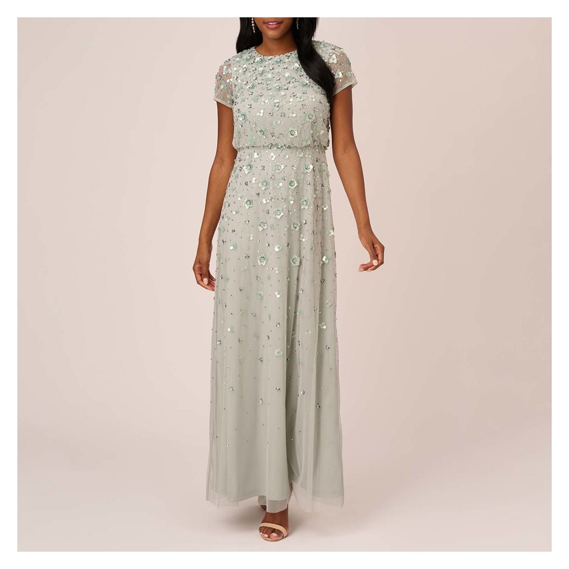 Off White 3D Beaded Long Dress main product photo