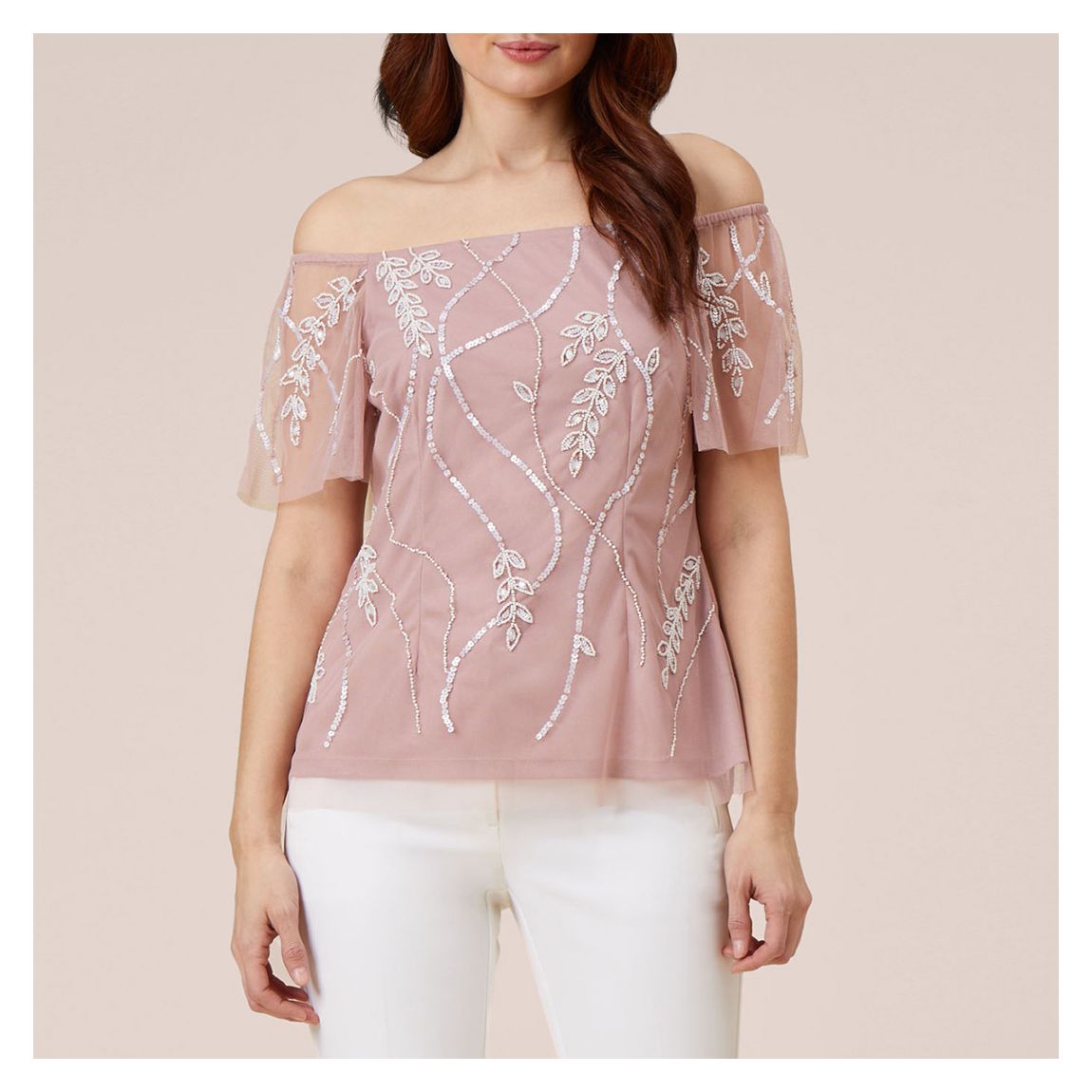 Blush Beaded Off Shoulder Top main product photo