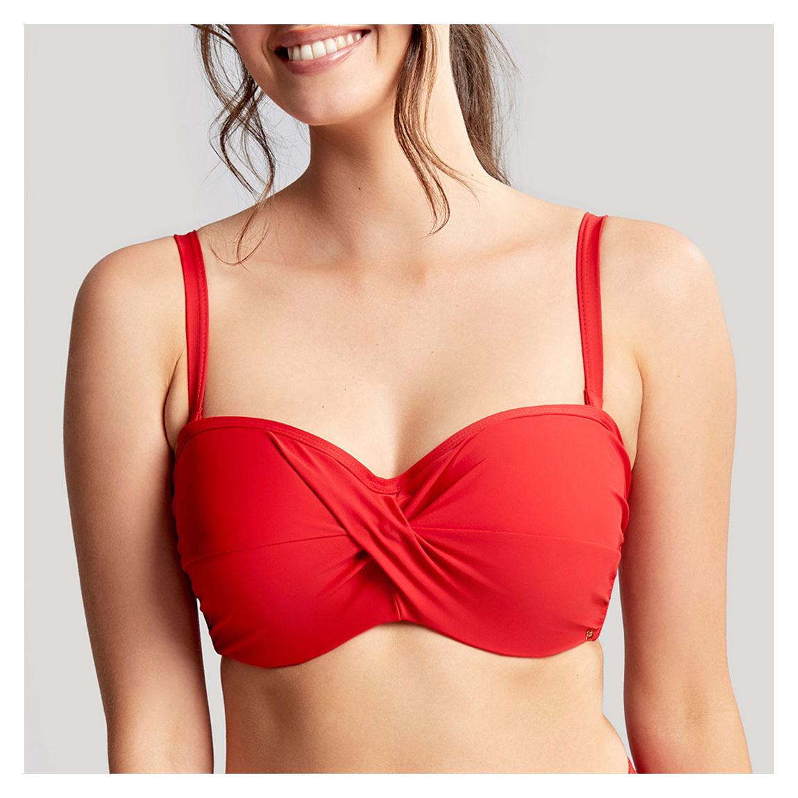 Red Anya Riva Bandeau Bikini Top main product photo