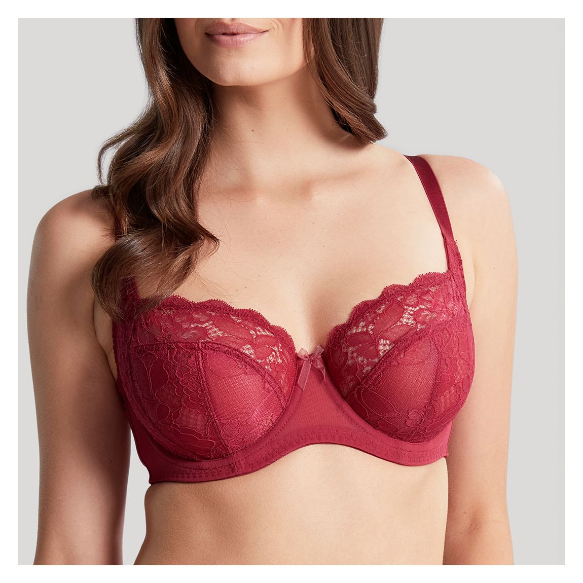 Red Imogen Balcony Bra main product photo