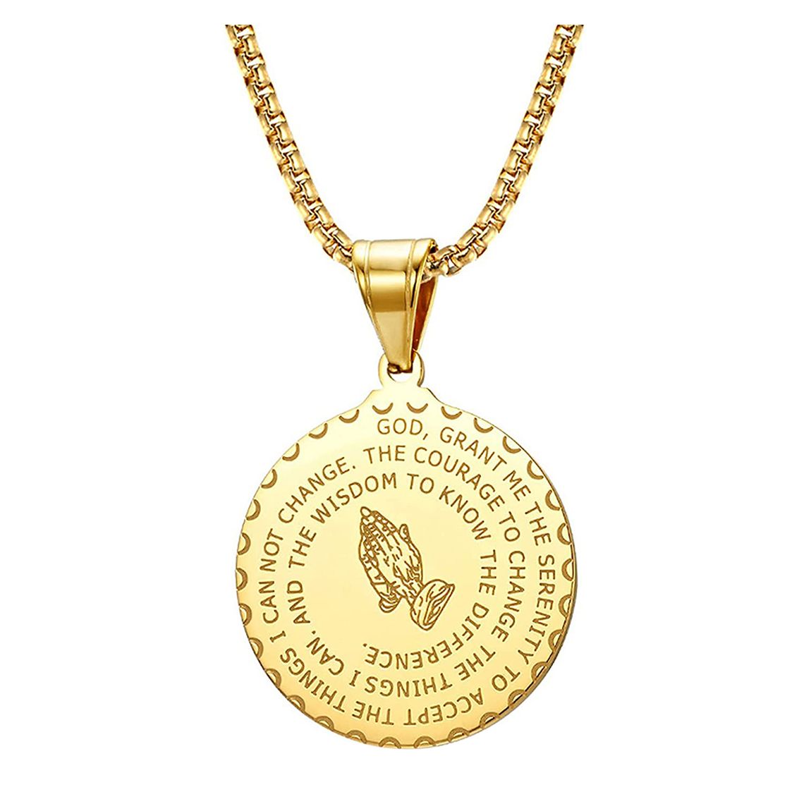 18K Gold Spiritual Disc Necklace main product photo