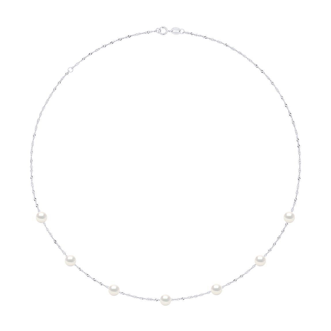 White Real Cultured Freshwater Pearl Necklace main product photo