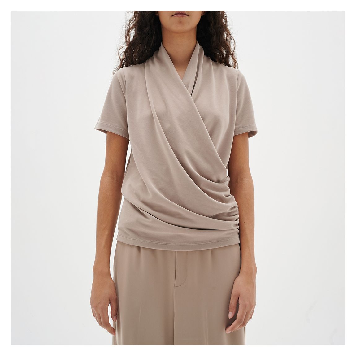 Beige Alano Wrap Blouse main product photo