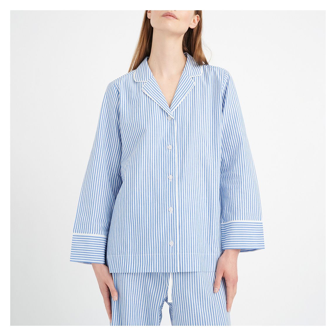 Blue Cozy Cotton Pyjama Shirt main product photo