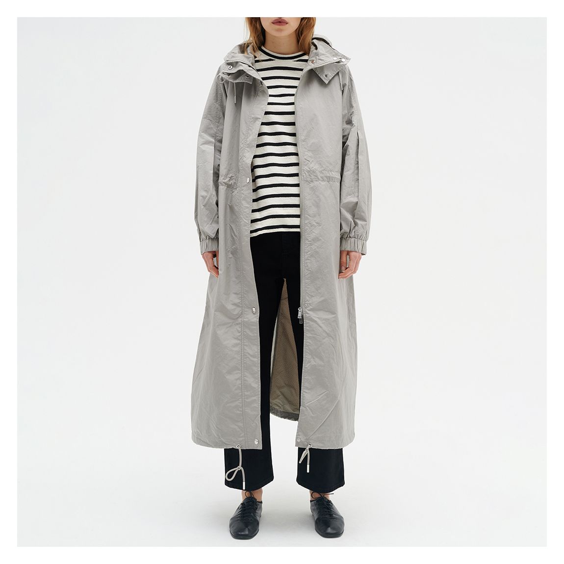 Grey Mone Hooded Coat main product photo