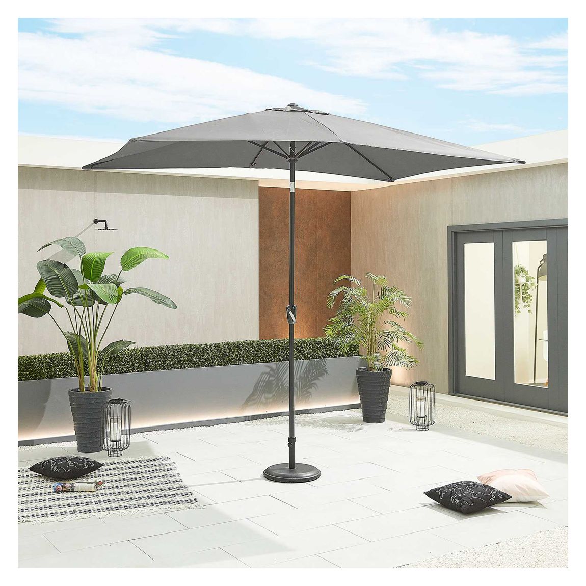 Antigua Grey Frame Aluminium Parasol 3m x 2m Rectangular, Grey main product photo