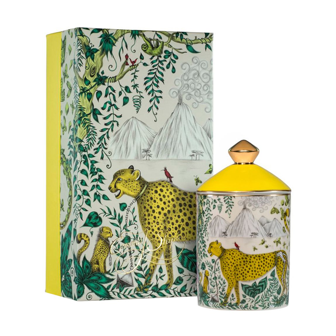 Cheetah Lemon Zest & Vetiver Bone China Fragranced Candle main product photo