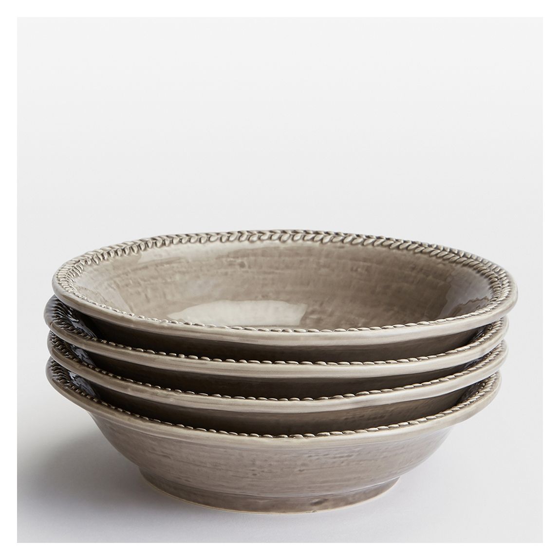Set of 4 Grey Hillcrest Pasta Bowls main product photo