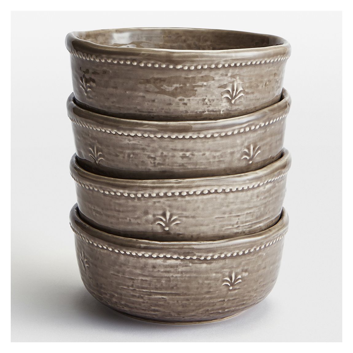 Set of 4 Grey Hillcrest Cereal Bowls main product photo