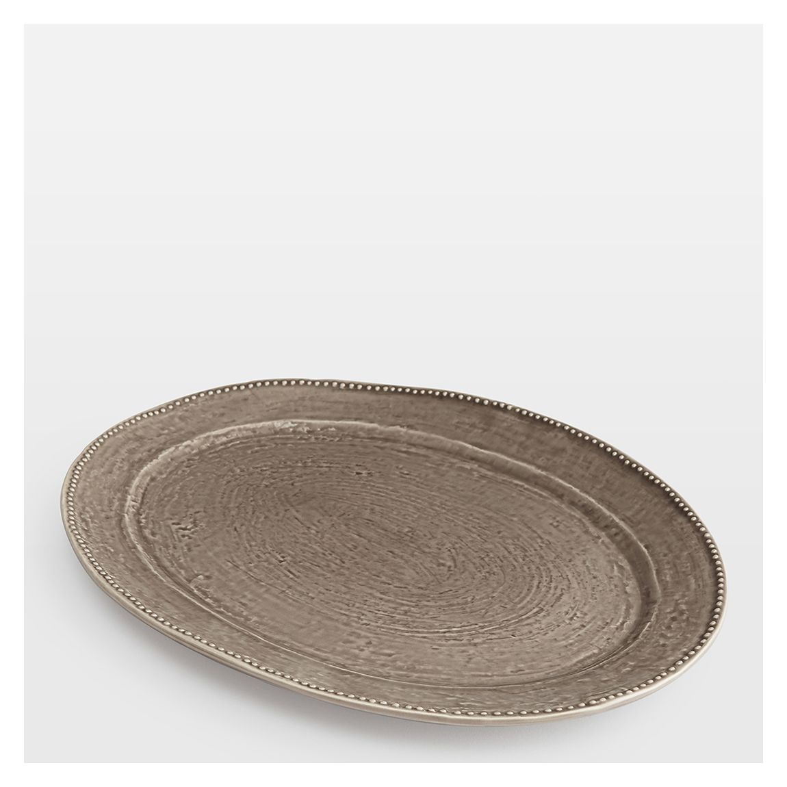 Grey Hillcrest Oval Serving Platter main product photo