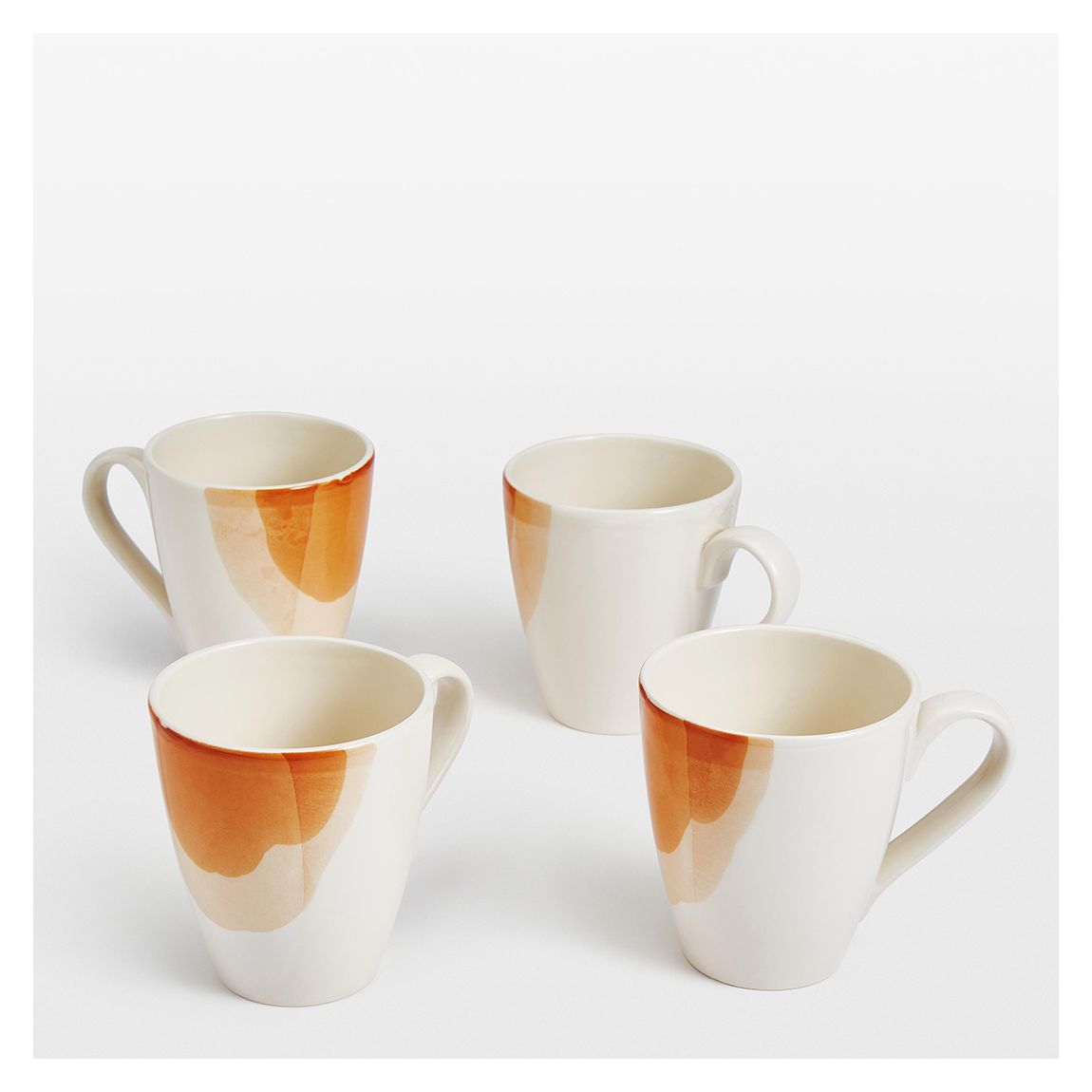 Set of 4 Rust Delano Mugs main product photo